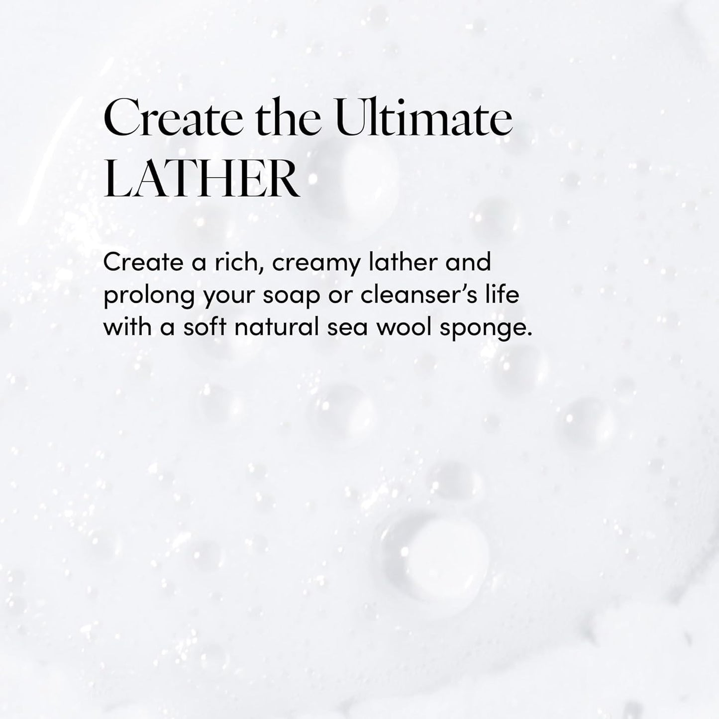 LATHER - Natural Sea Wool Sponge, 4-5" - Organic Exfoliating Body Scrubber - Soft, Gentle Cleansing - Hypoallergenic - All Skin Types - Florida Natural Loofah Sponge - Cruelty Free - Beauty & Skincare