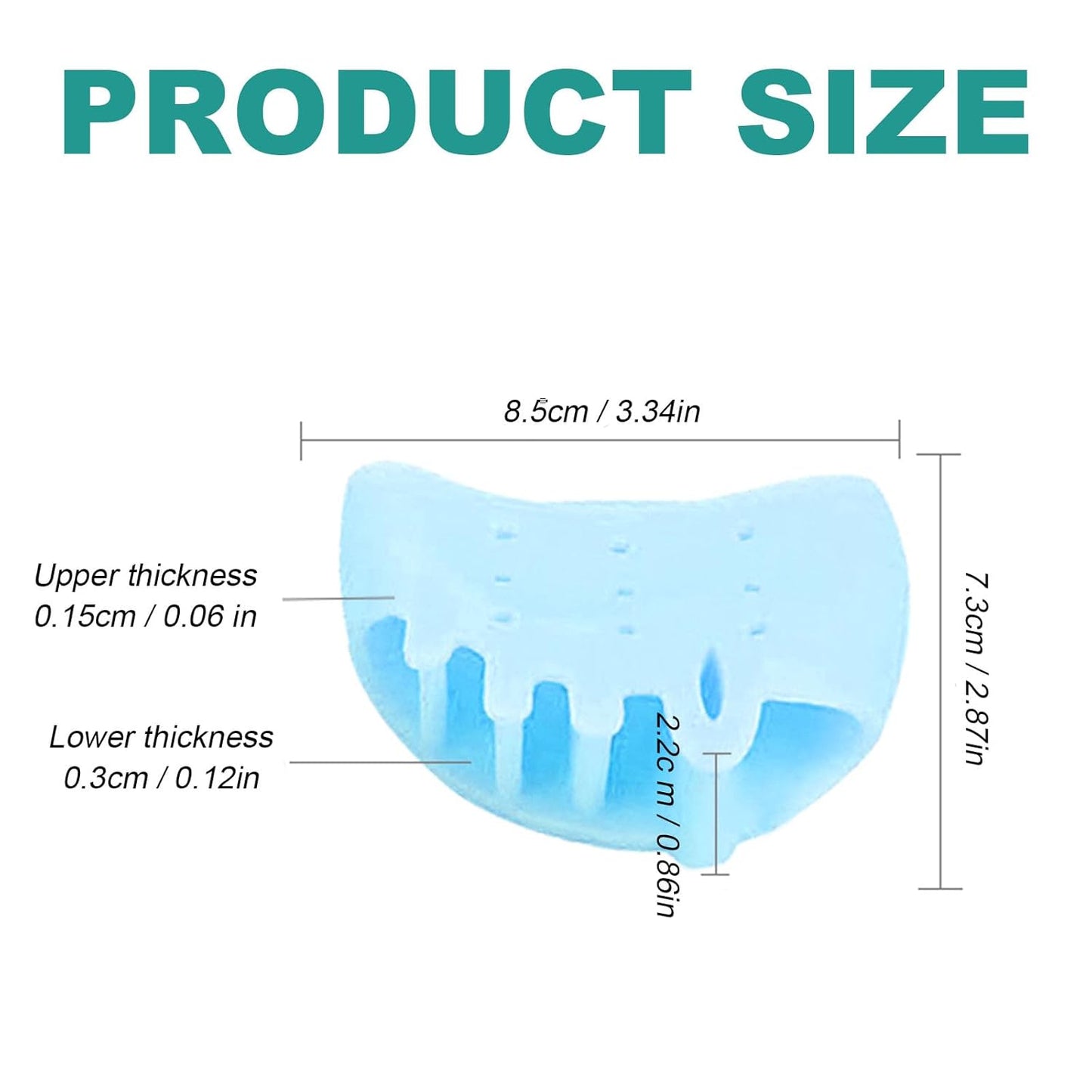 Silicone Toe Separators, 2 Pairs Toe Separators for Women & Men, Breathable Soft Gel Foot Cushions, Hallux Valgus Relief Realign Crooked Toes - Multiple Colors