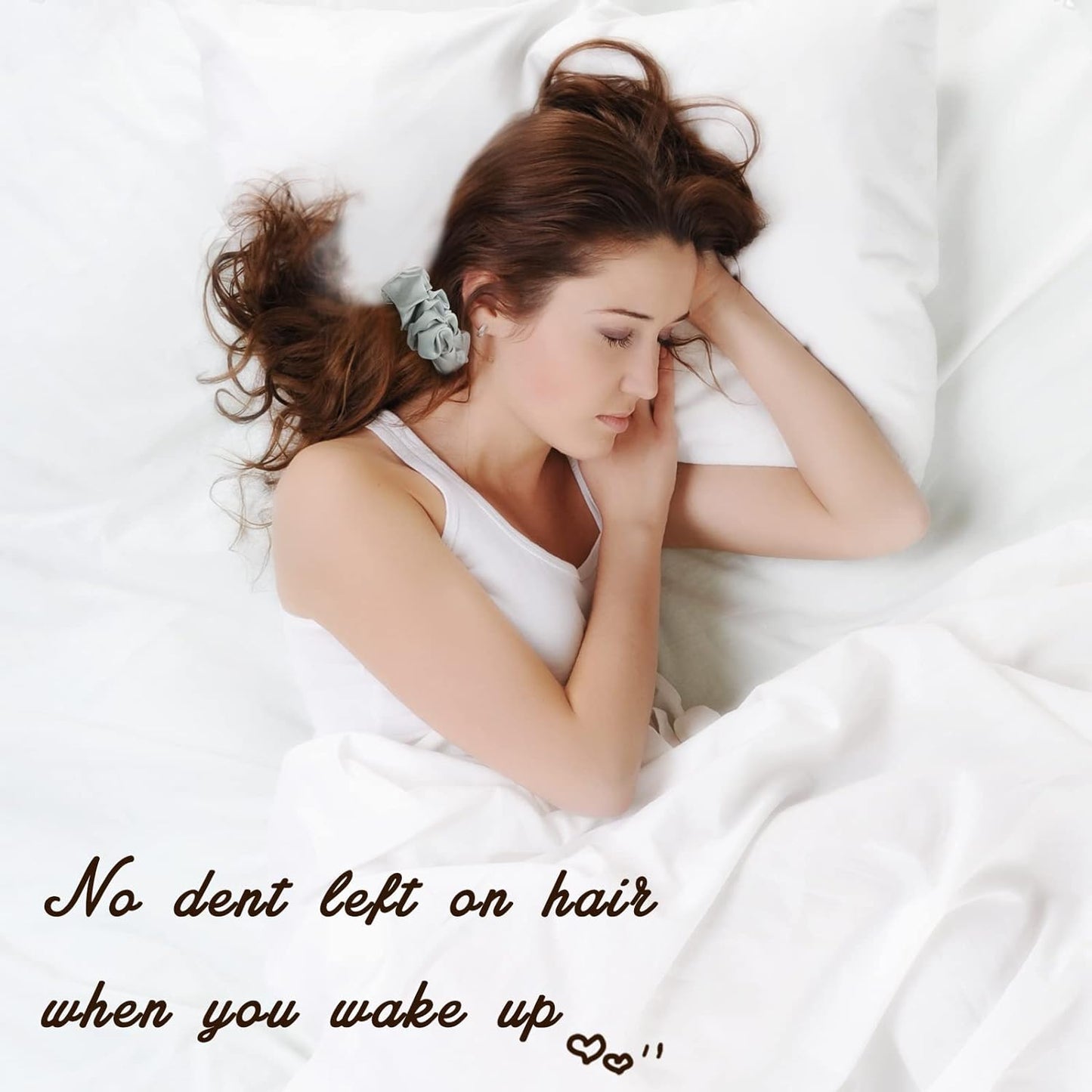 Lolalet Scrunchies for Women, Satin Hair Softer Than Silk Ties Sleep, Big Scrunchy Ponytail Holder with Elastic Bands Girls Thick Thin Curly -6 Pack, Style A