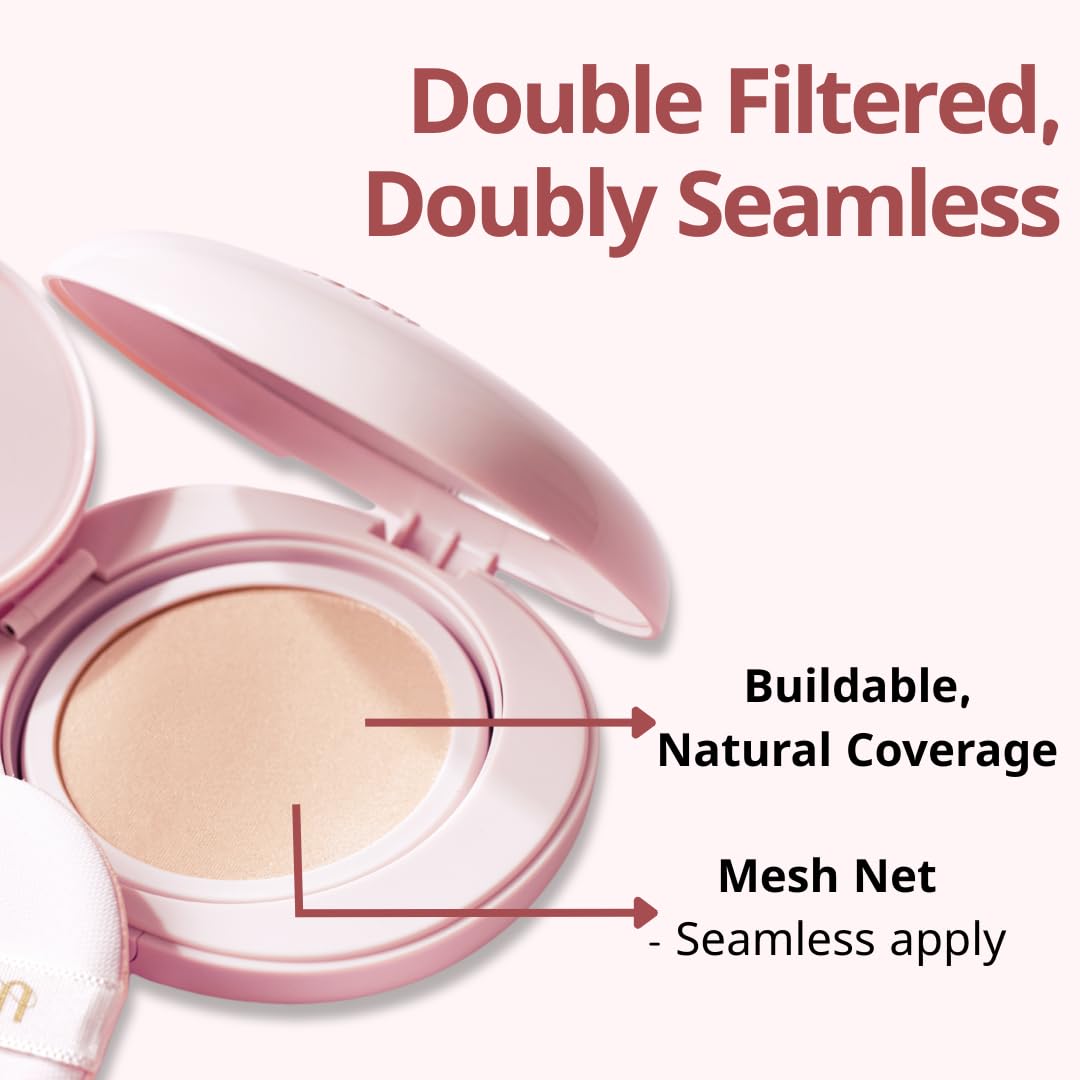 milktouch Cushion Foundation, 24H Flawless Skin, Radiant Shine, No Oxidation, Long-Lasting, Non-Creasing, 60% Hydrating Skincare Infused Korean Foundation, Valentines Gifts (29C Walnut)