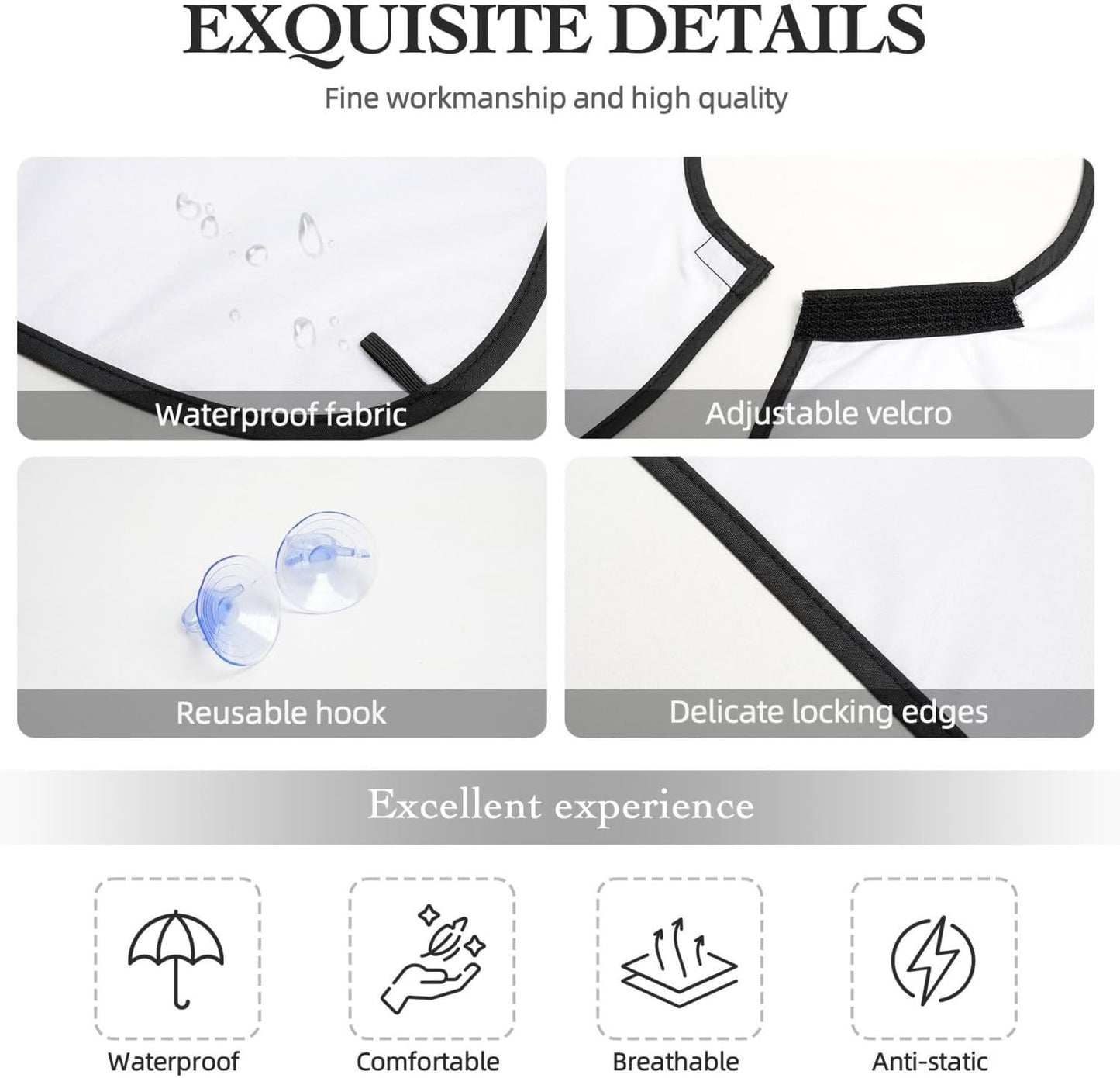 Beard Trimming Catcher Apron, Waterproof Non-Stick Grooming Bib for Shaving, Ideal for Men Dad Father’s Day, Cute Cartoon Pandas Shave Bib