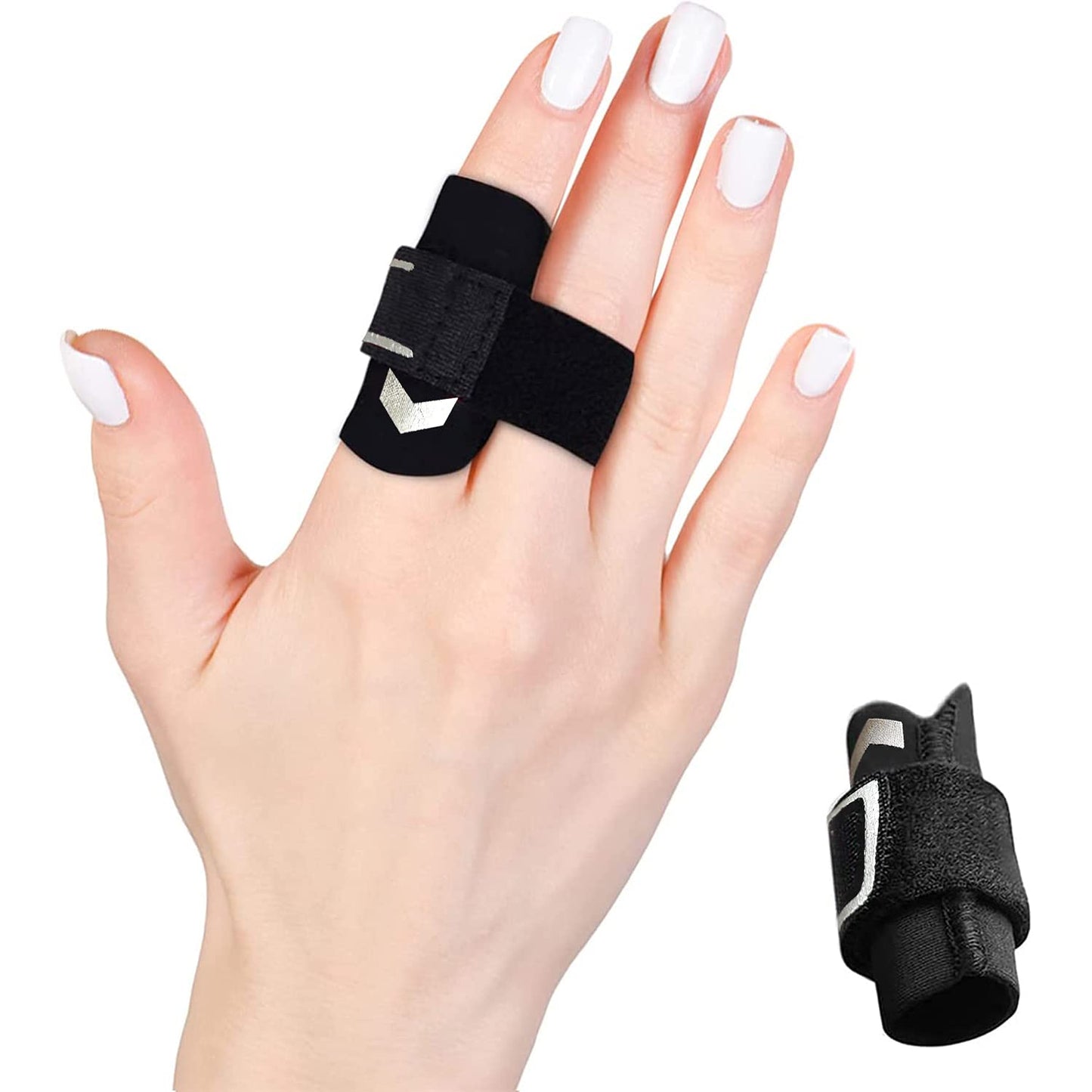 Neoprene Finger Splints Wraps Adjustable Finger Brace Trigger Finger Buddy Splint Mallet Finger Guards for Arthritis Sport Finger Support Sleeves Protector for Basketball Volleyball Tennis