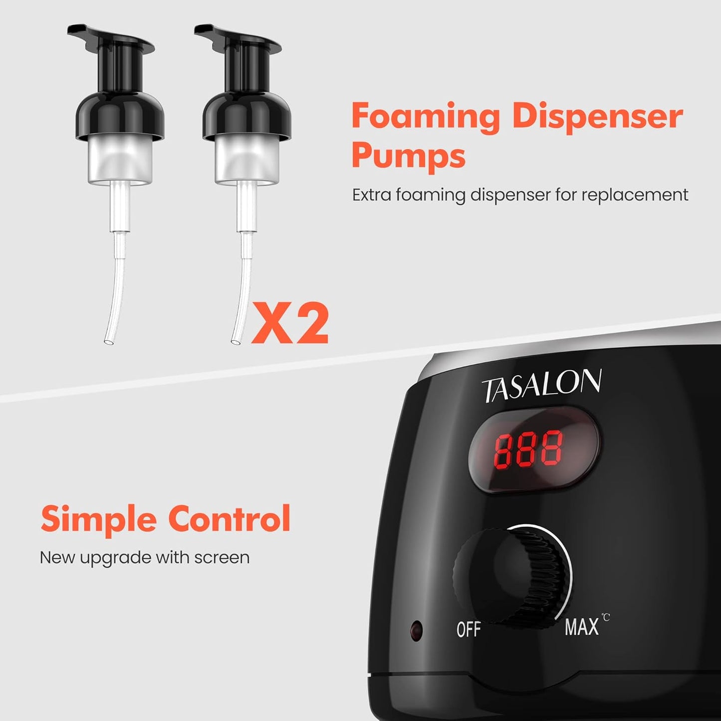 TASALON Professional Hot Lather Machine for Shaving -750ml Large Capacity Professional Lather Maker for Men Face Shaving, Shaving Foam Machine for Home Use Salon Barber Shop With 2 pumps