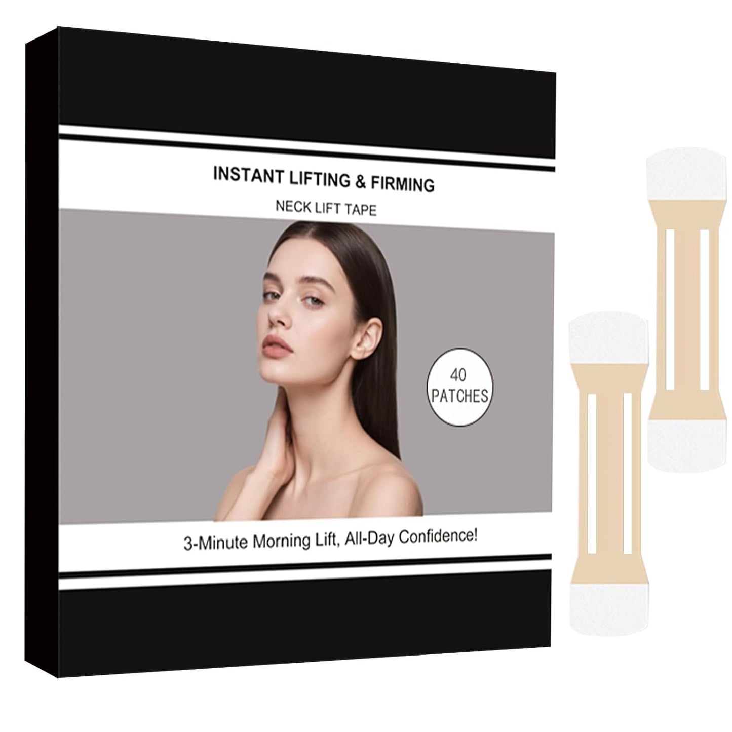Neck Lift Tape-40 Neck Wrinkle Tape Instant Necktape Lift, Breathable Lift Strap Tightening Tapes for Necks Face Jaw Firming Neck Skin (xxl)