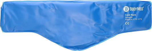 BodyMed Reusable Vinyl Ice Pack for Neck - Professional Grade Cold Therapy for Injuries, Aches, Swelling, Bruises, Sprains - 23 in. Long (Neck Contour)