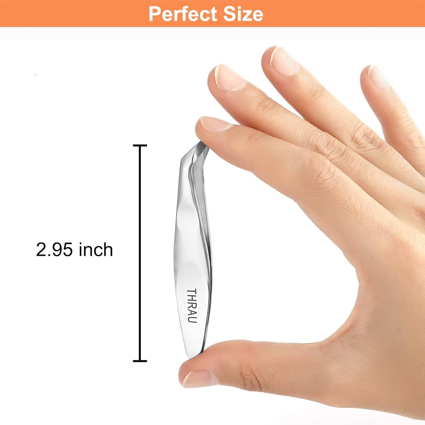 THRAU Mini Cuticle Trimmer for Manicure and Pedicure, Stainless Steel Cuticle Nipper, Precise Pointed Tip Cuticle Clipper for Trim Nail and Dry Skin