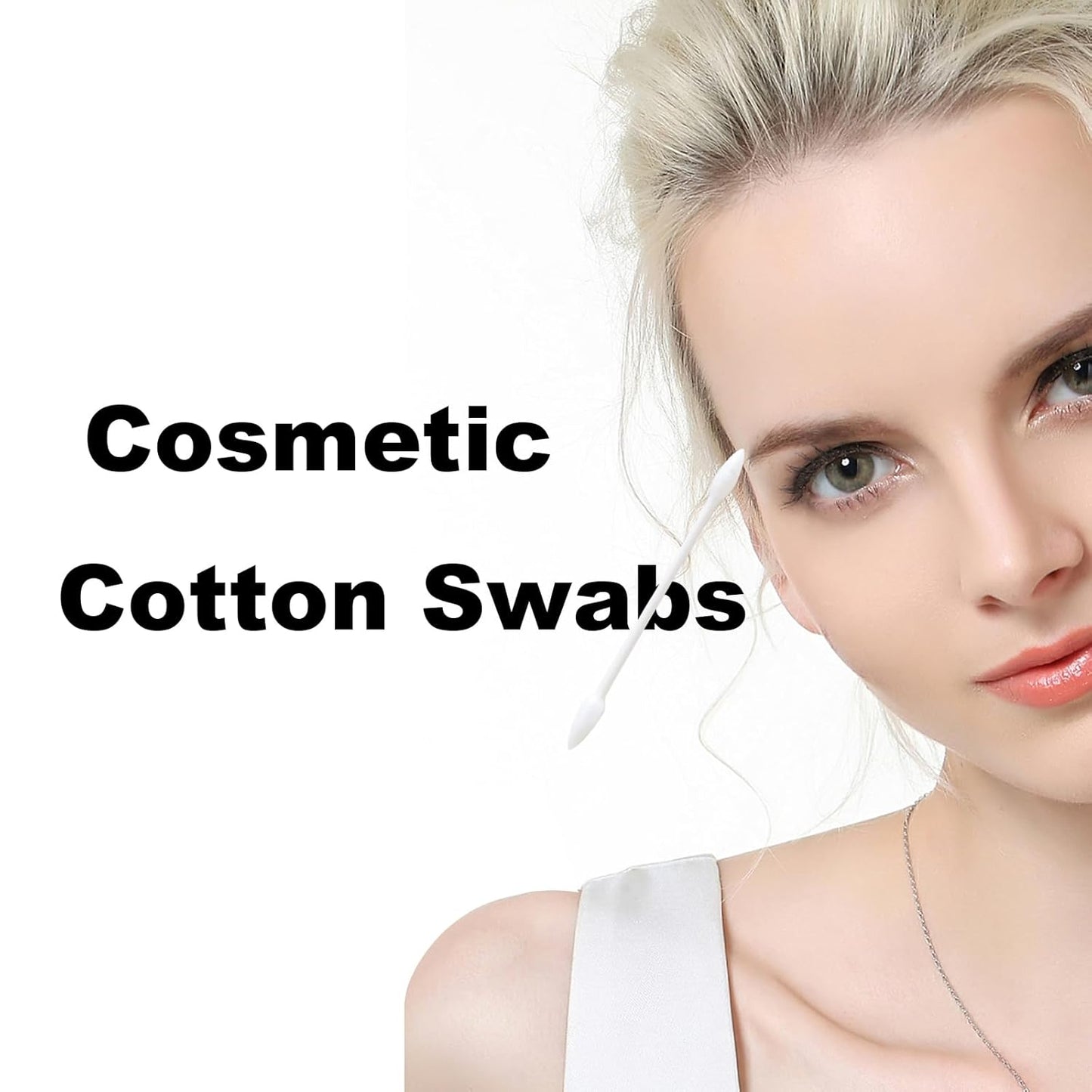 Pointed Tip Cotton Swabs,1000 count Cotton Buds,Double Precision Tips with Paper Stick for Personal Care and Makeup