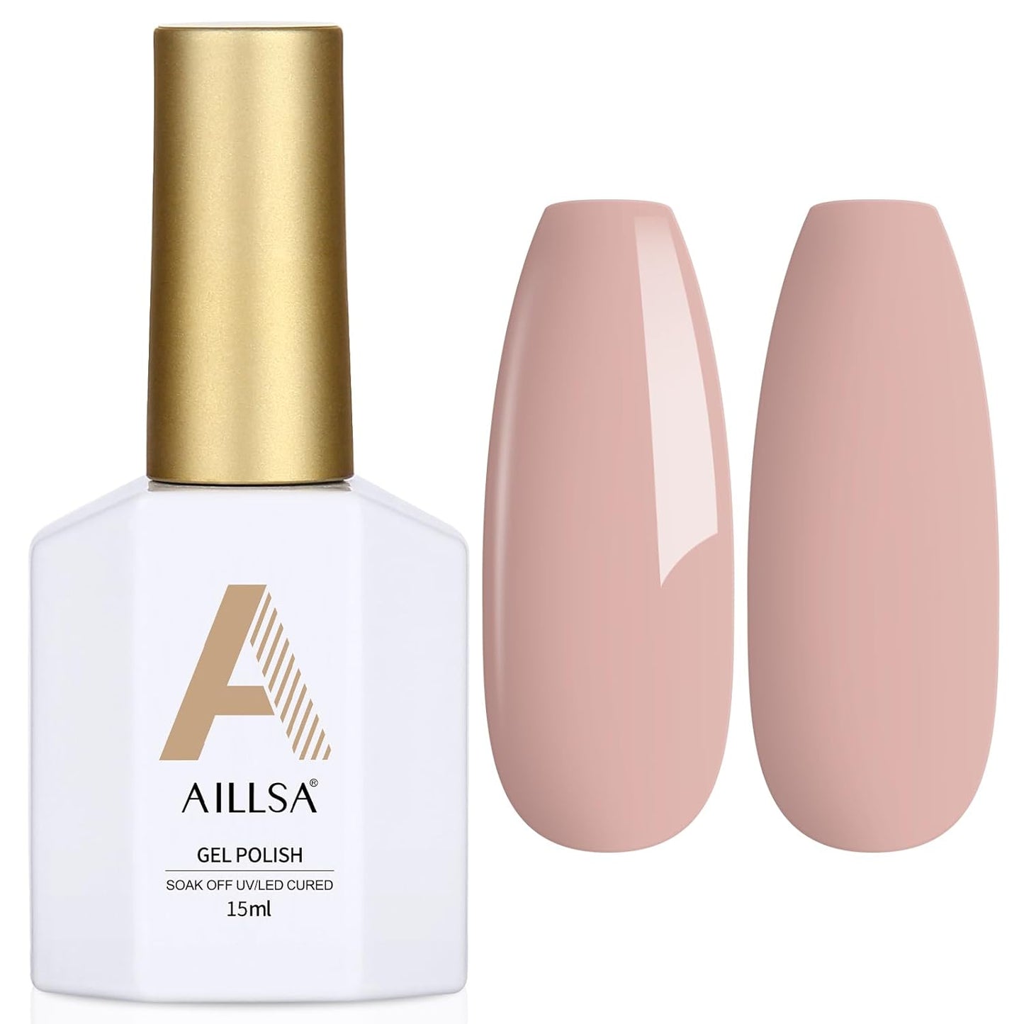 AILLSA Gel Nail Polish Nude Cappuccino Gel Polish Neutral Light Brown Mocha Jelly Gel Polish Natural Tan Color Nails Soak Off U V Gel for Nail Salon at Home Fall Winter Gift for Women 0.51 Fl Oz /GC31