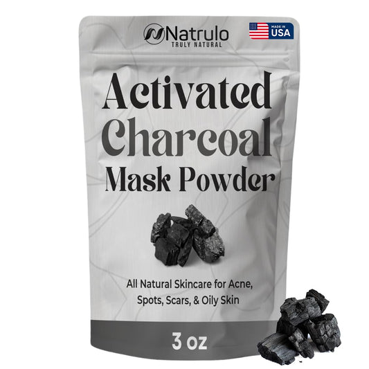 Charcoal Face Mask – Natural Black Mask with Bentonite Clay – Deep Cleansing, Blackhead Remover, Pore Reducer for Acne, Oily Skin & Scars – Hydrating, Exfoliating Detox Facial Skincare – Made in USA