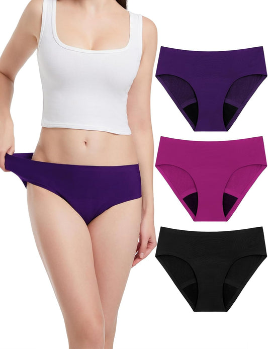 EcoPeriod Period Underwear for Women Heavy Flow, Leakproof Menstrual Underwear Seamless Period Panties, No Show Panty