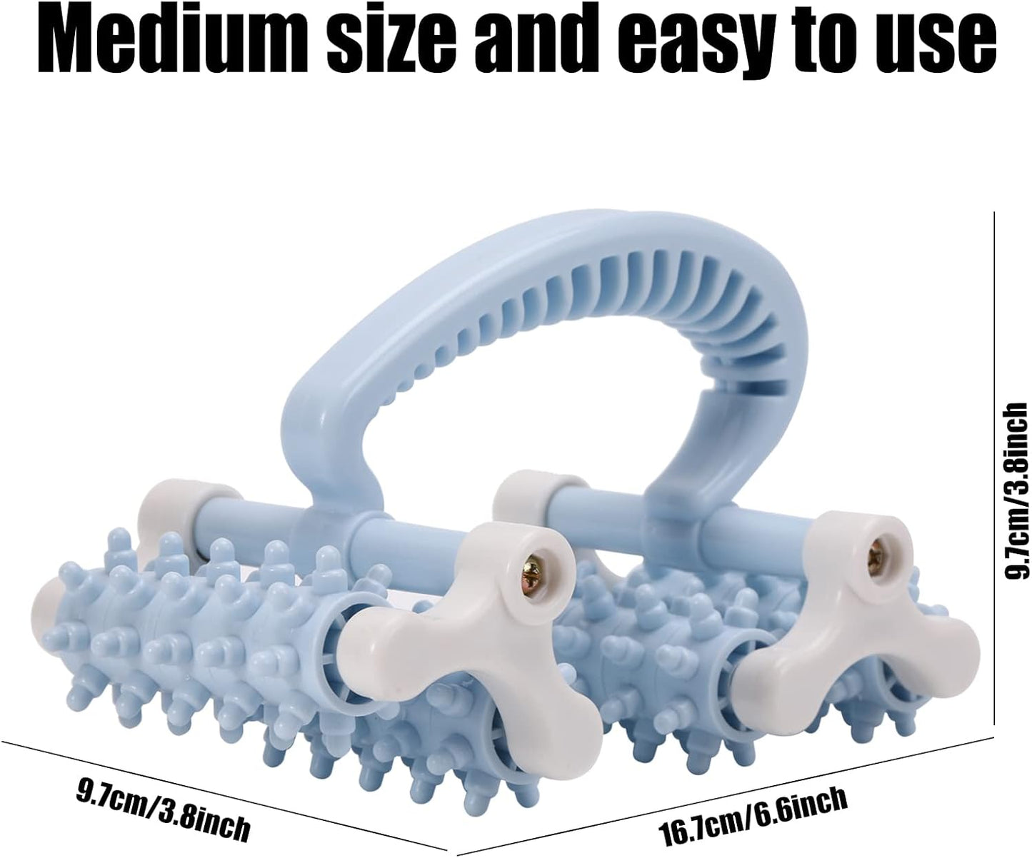 olelo Fascia Blaster, Fascia Blaster for Cellulite, Massage Roller with 20 Wheels for Deep Tissue Myofascial Release, Muscle Roller Stick Relieves Back, Neck, Leg Pain, Blue