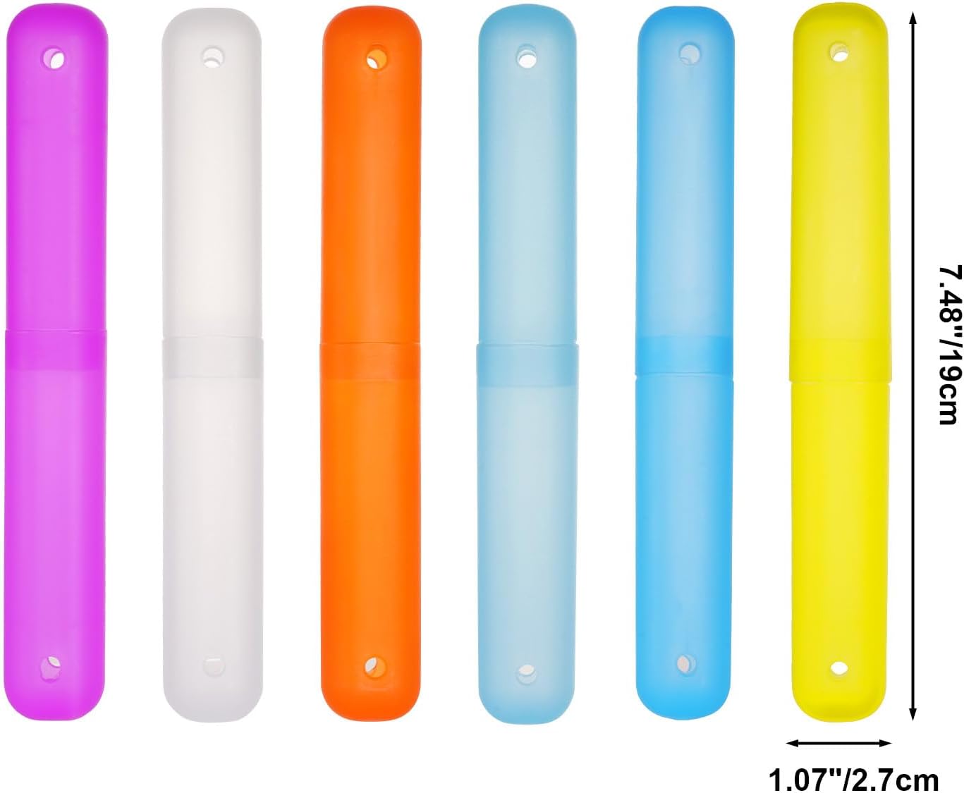 Plastic Toothbrush Case Mix Colors Portable Dust-proof Toothbrush Cases Toothbrushes Holder for Daily and Travel Use (24)