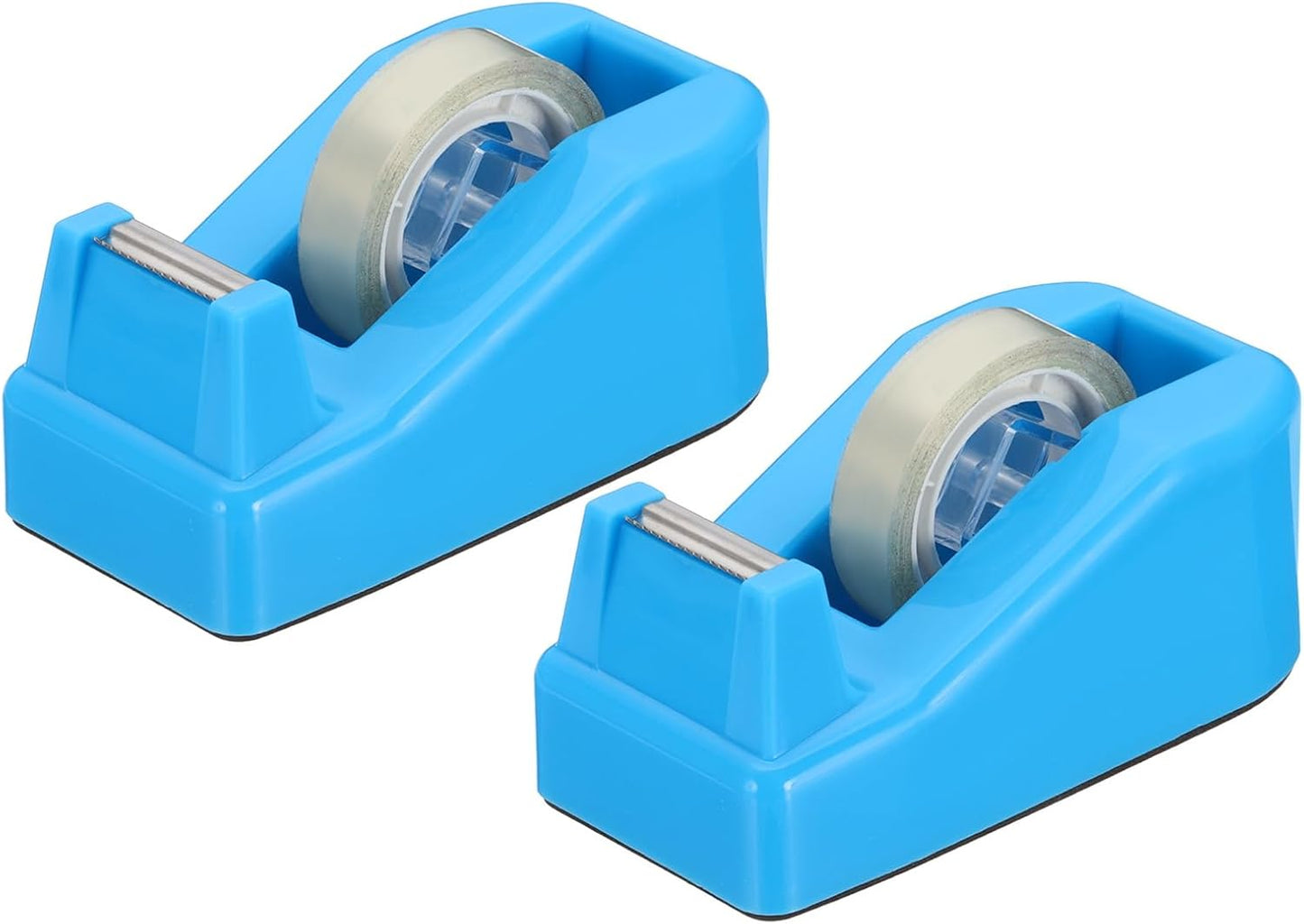 PATIKIL 2pcs Tape Dispenser Desk, Small Tape Dispenser Cute Desktop Dispenser Holder for Tape Office Desktop, Blue