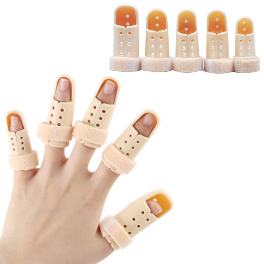 5 Pieces Finger Splint, Mallet Finger Support, Straighten Finger Plastic Finger Protector for Finger Arthritis, Trigger Finger and Finger Joint Pain