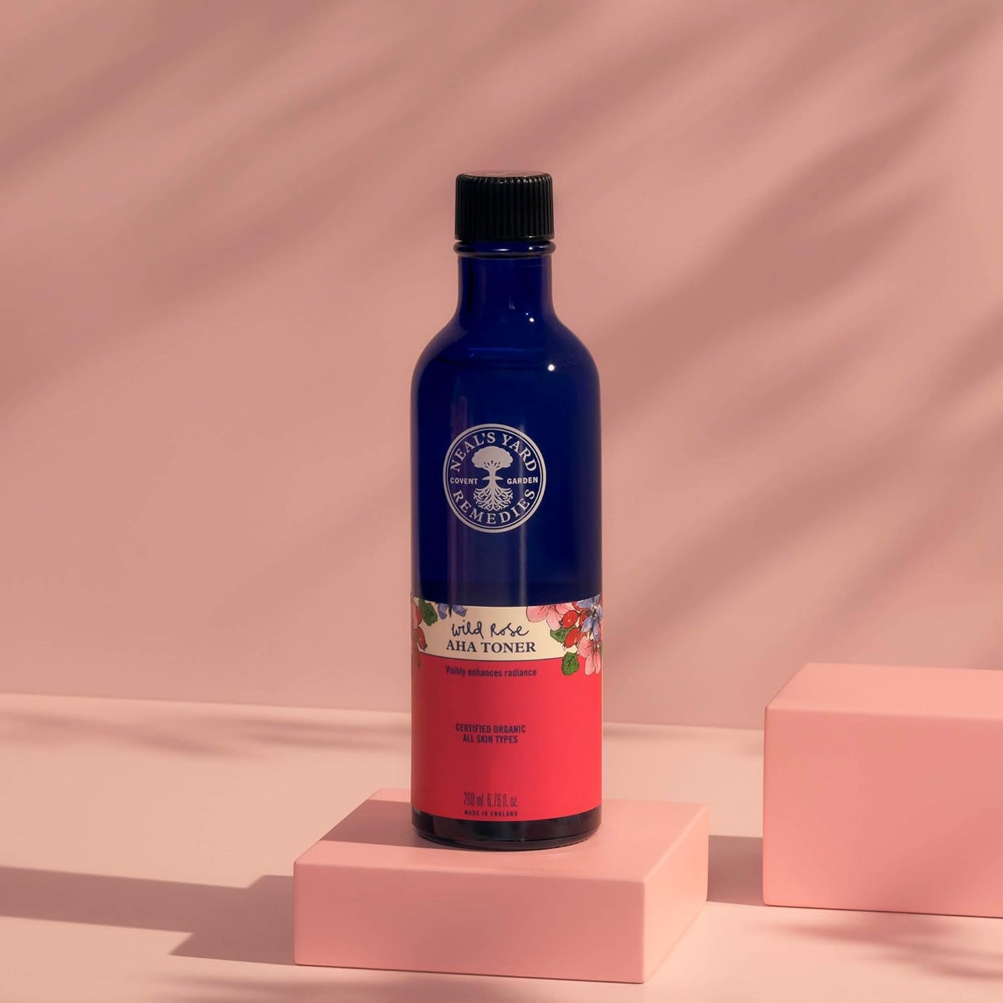 Neal's Yard Wild Rose AHA Toner, Hydrates, Renews & Refines, Gentle & Effective for Sensitive Skin, Vegan Approved & Cruelty-Free, 200mL