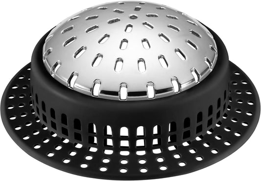 Shower Drain Hair Catcher, Shower Drain Cover, Bathtub Drain Hair Catcher for Pop-Up & Regular Drains
