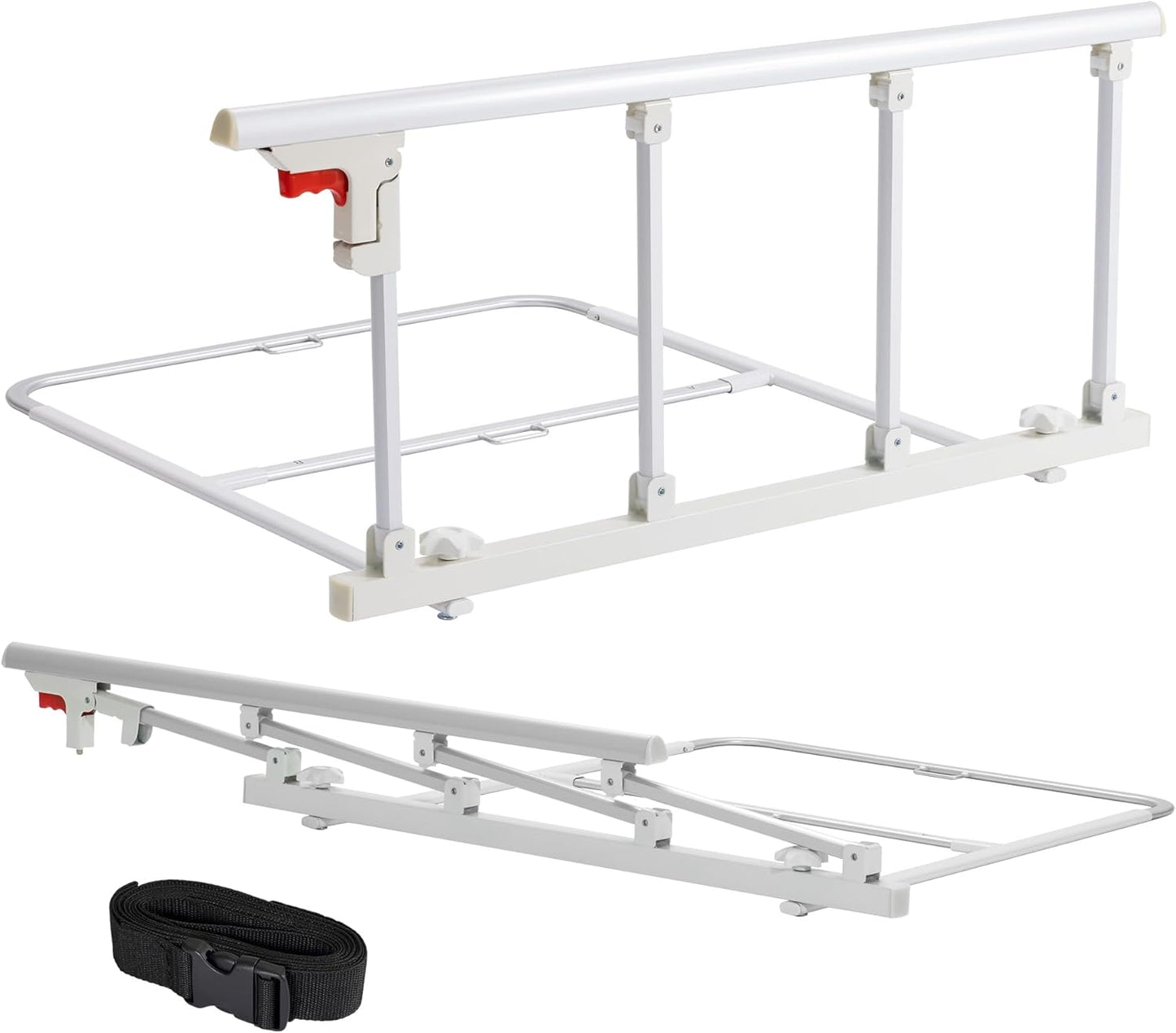 ELENKER Bed Safety Rail, Folding Bed Assist Handle Adjustable Medical Hospital Assistive Devices Bed Railing for Elderly Seniors Adults,37.8" x16.3