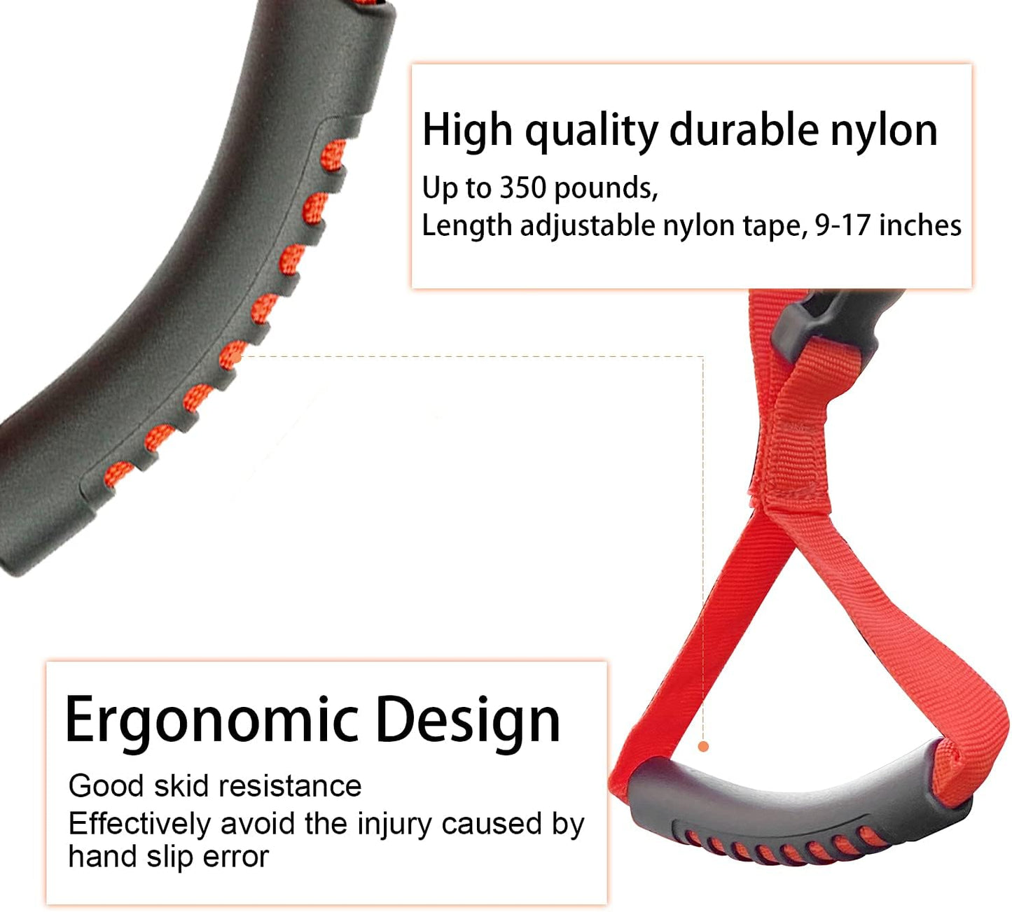 Bentolin Hand Handle Adjustable Standing Safety Red Handle Suitable for Elderly and Assistance- Disability Help (2-Pack