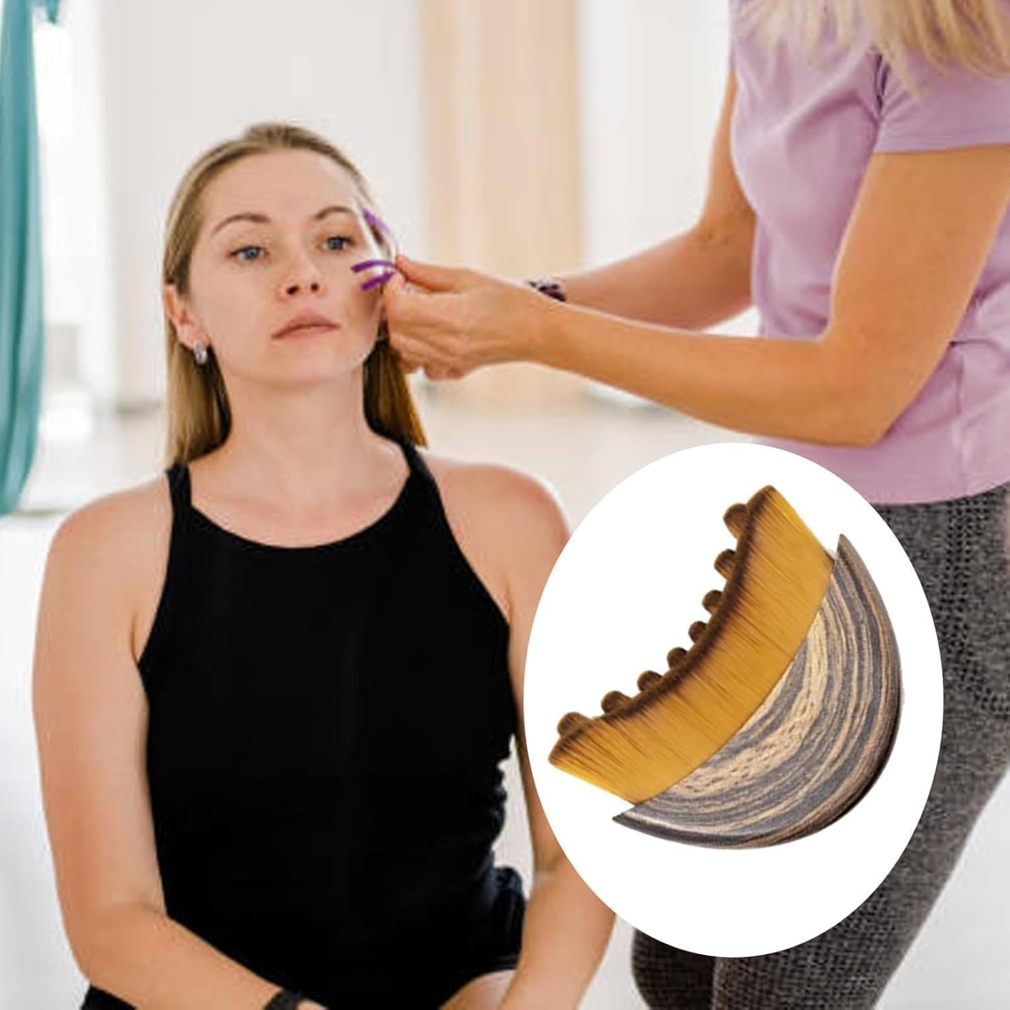 Lymphatic Contour Face Brush, Dry Brushing Face Brush, Lymphatic Drainage Massager for Face, Chin & Jawline Sculpting,Fits to The Skin to Relieve Fatigue (1PCS)