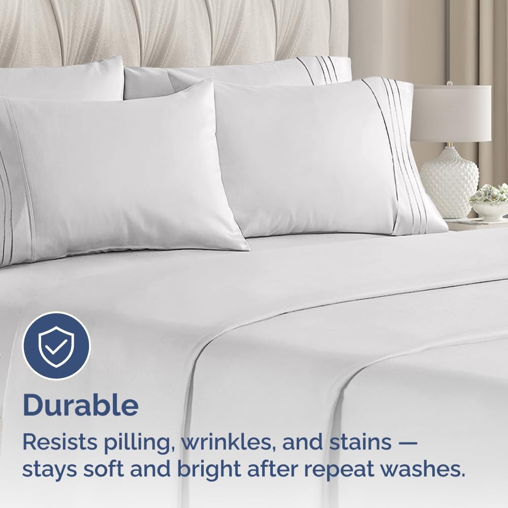 Standard Pillow Cases Set of 10 - Ultra Soft Hotel Quality Pillowcase Covers - Comfy & Wrinkle Free - Shrink, Stain and Fade Resistant - Machine Washable Pillow Protectors - 10 Piece Set - French Grey