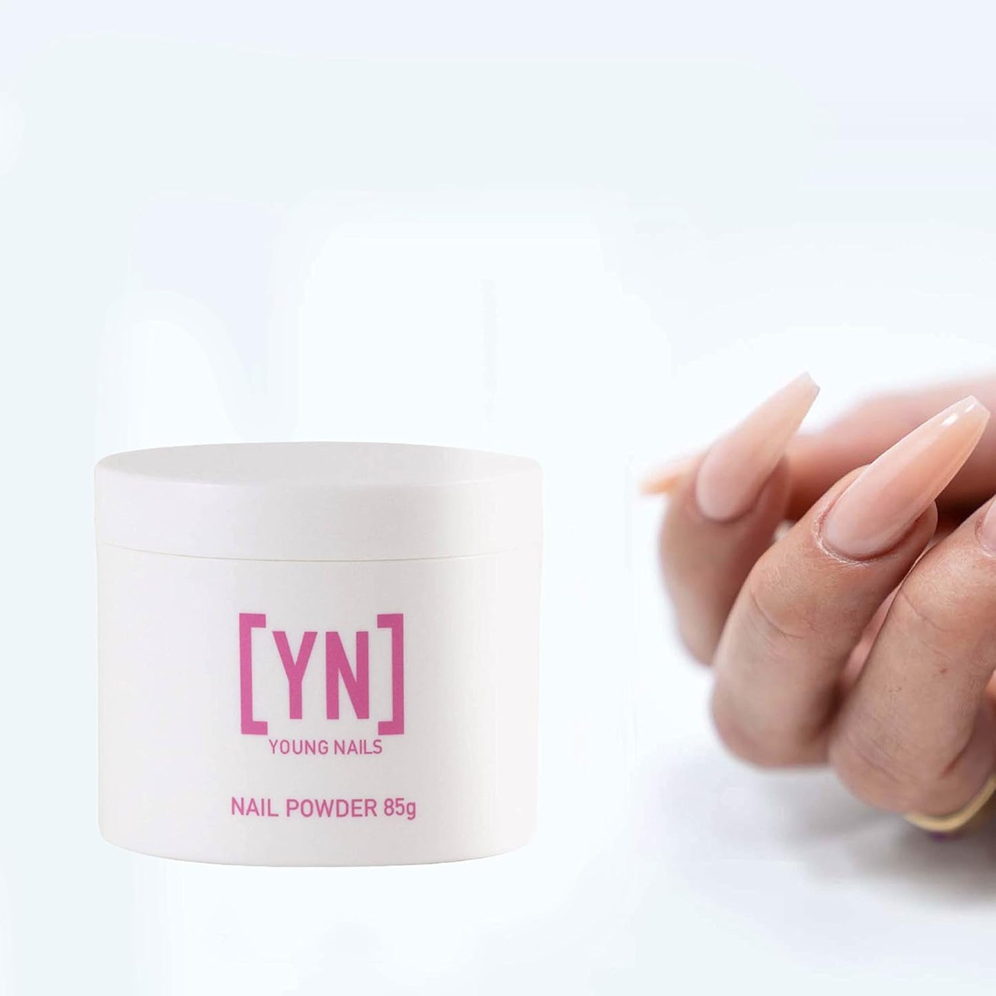Young Nails Acrylic Core Powder - Self-Leveling Acrylic Nail Powder, Clear Nude Pink White Acrylic Powder for Nail Extenstion, Professional Grade, Superior Adhesion, Color - Clear, 85g