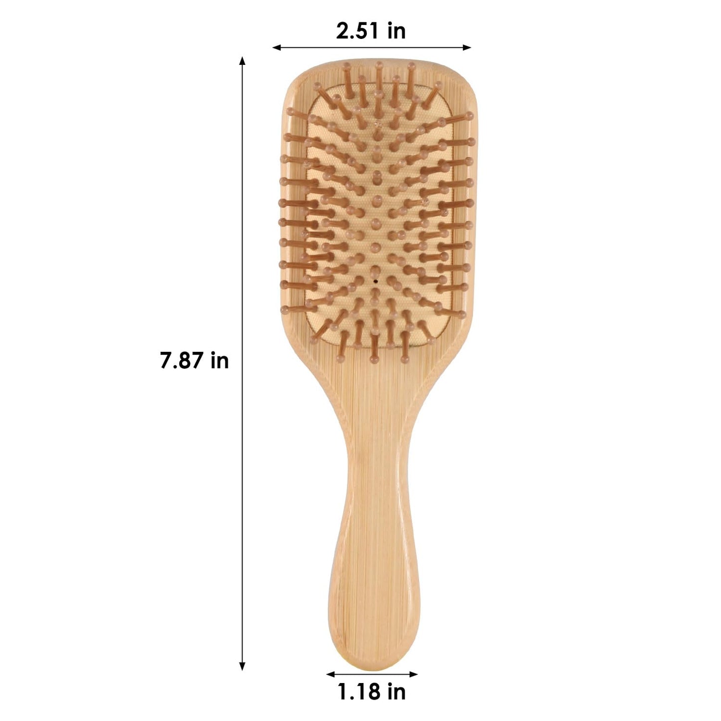 Sandalwood Hair Brush Comb, Bornbyme Wooden Bamboom Massage Scalp Comb for Hair Growth Anti-Static Detangler Brush for Women, Square
