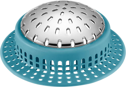 Shower Drain Hair Catcher, Shower Drain Cover, Bathtub Drain Hair Catcher for Pop-Up & Regular Drains