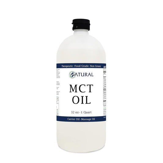 Pure MCT Oil, Carrier Oil, Massage Oil, Hydrating Oil, Hair Oil, Food and Therapeutic Grade, 32 Oz