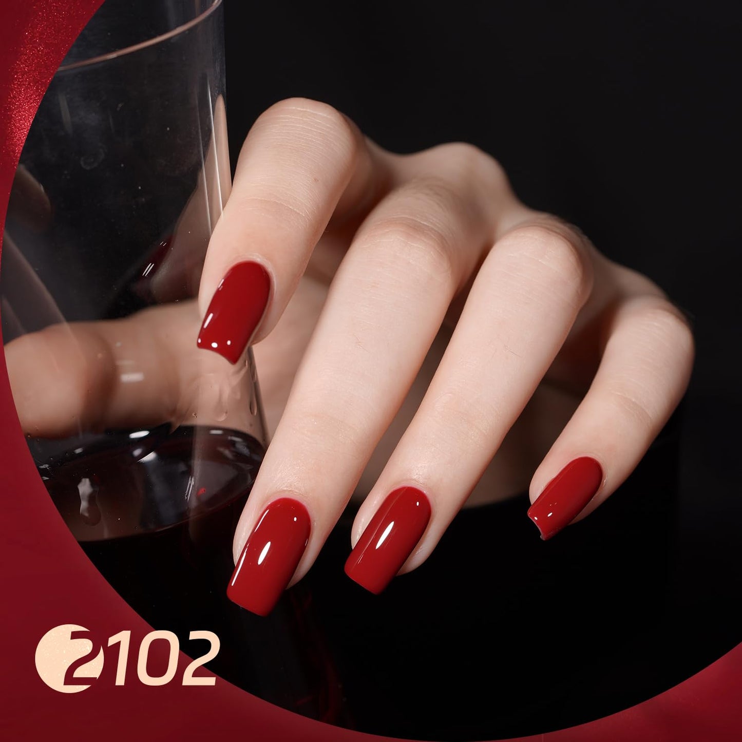 GAOY Viva Chili Gel Nail Polish Set, 6 Colors Including Burgundy Red Glitter Red Jelly Gel Polish Kit for Salon Manicure and Nail Art DIY at Home