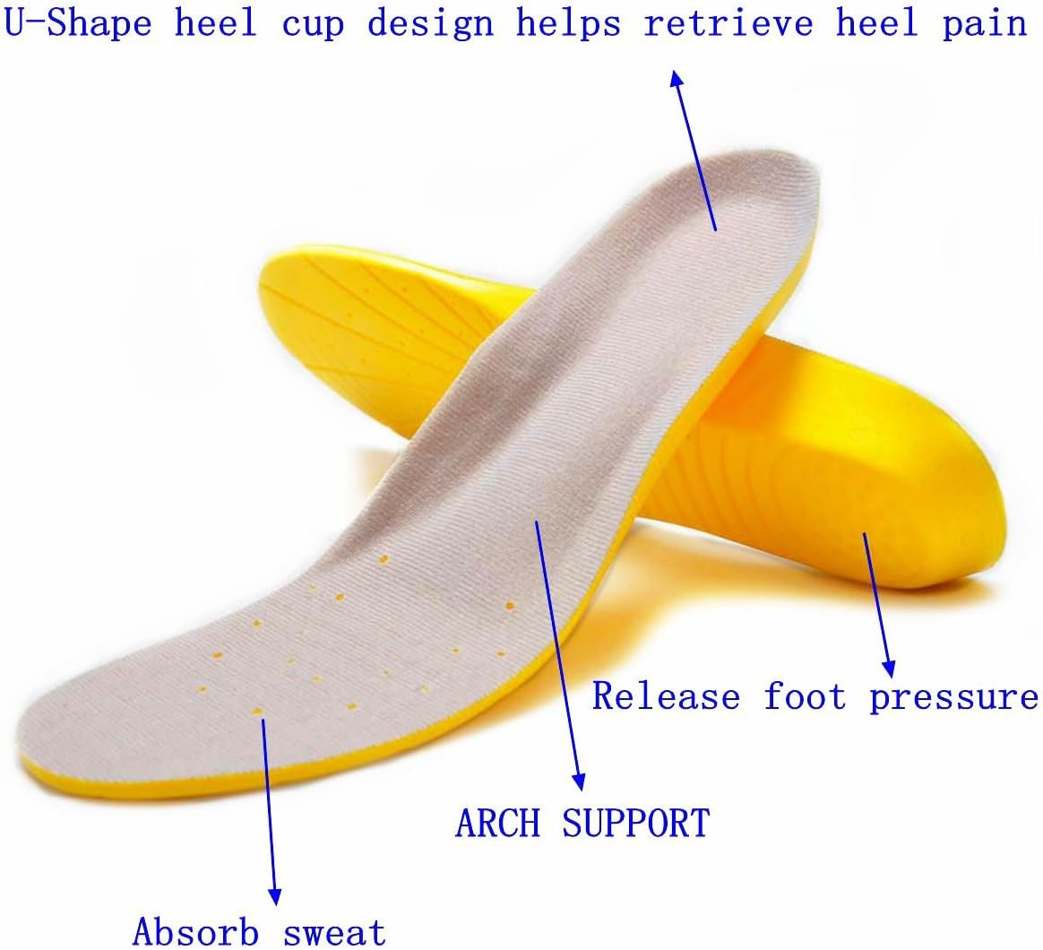 Shoe Insoles, Memory Foam Insoles, Providing Excellent Shock Absorption and Cushioning for Feet Relief, Comfortable Insoles for Men and Women for Everyday Use, L [US M: 9.5-12.5/W: 10.5-13.5]