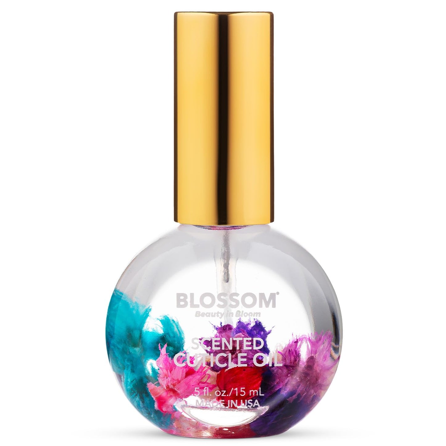 Blossom Cuticle Oil for Nails, Hydrating, Moisturizing, Gourmand Scented Nail Oil Cuticle Care, Infused with Real Flowers, Made in USA, 0.5 fl. oz, Pineapple