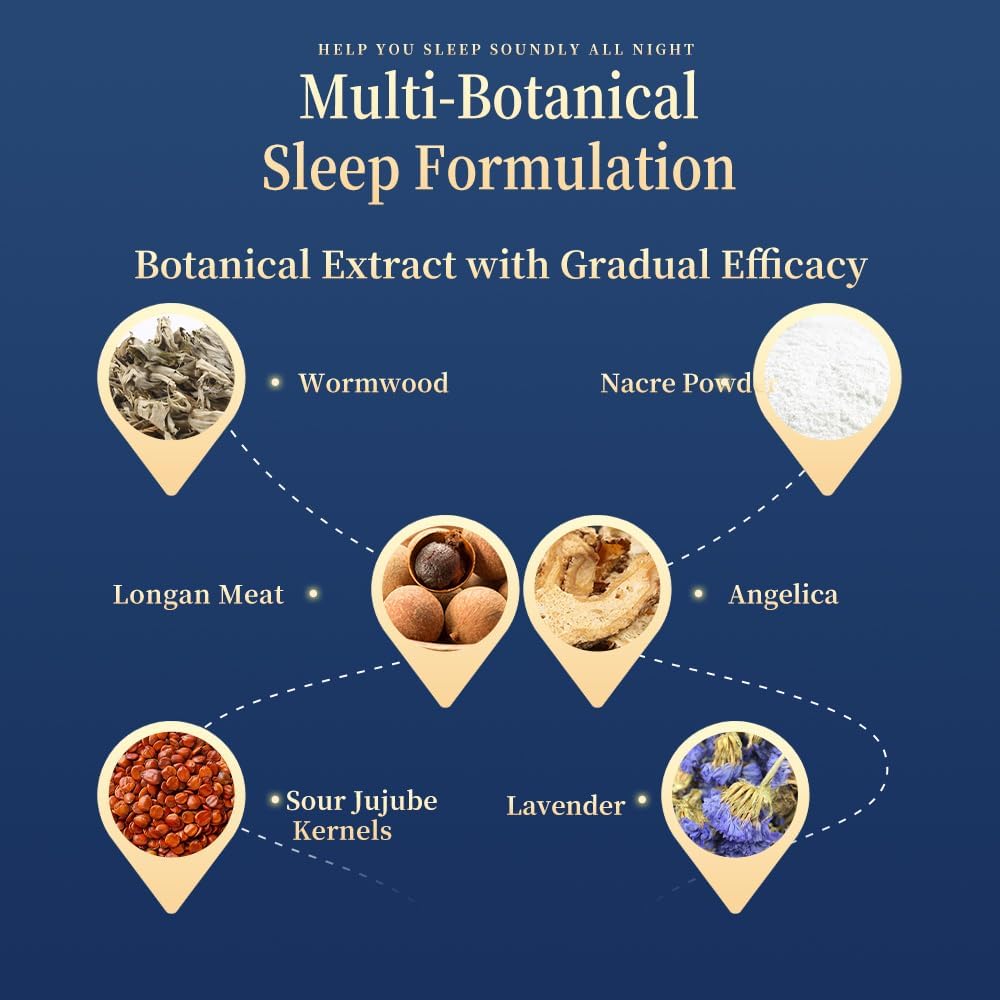 Herbal Sleep Patches for Adults, 30-Pack Upgraded, All-Natural Deep Sleep Solution, Highly Breathable for Hot Weather, Easy to Use and Lasts All Night, Suitable for Men & Women