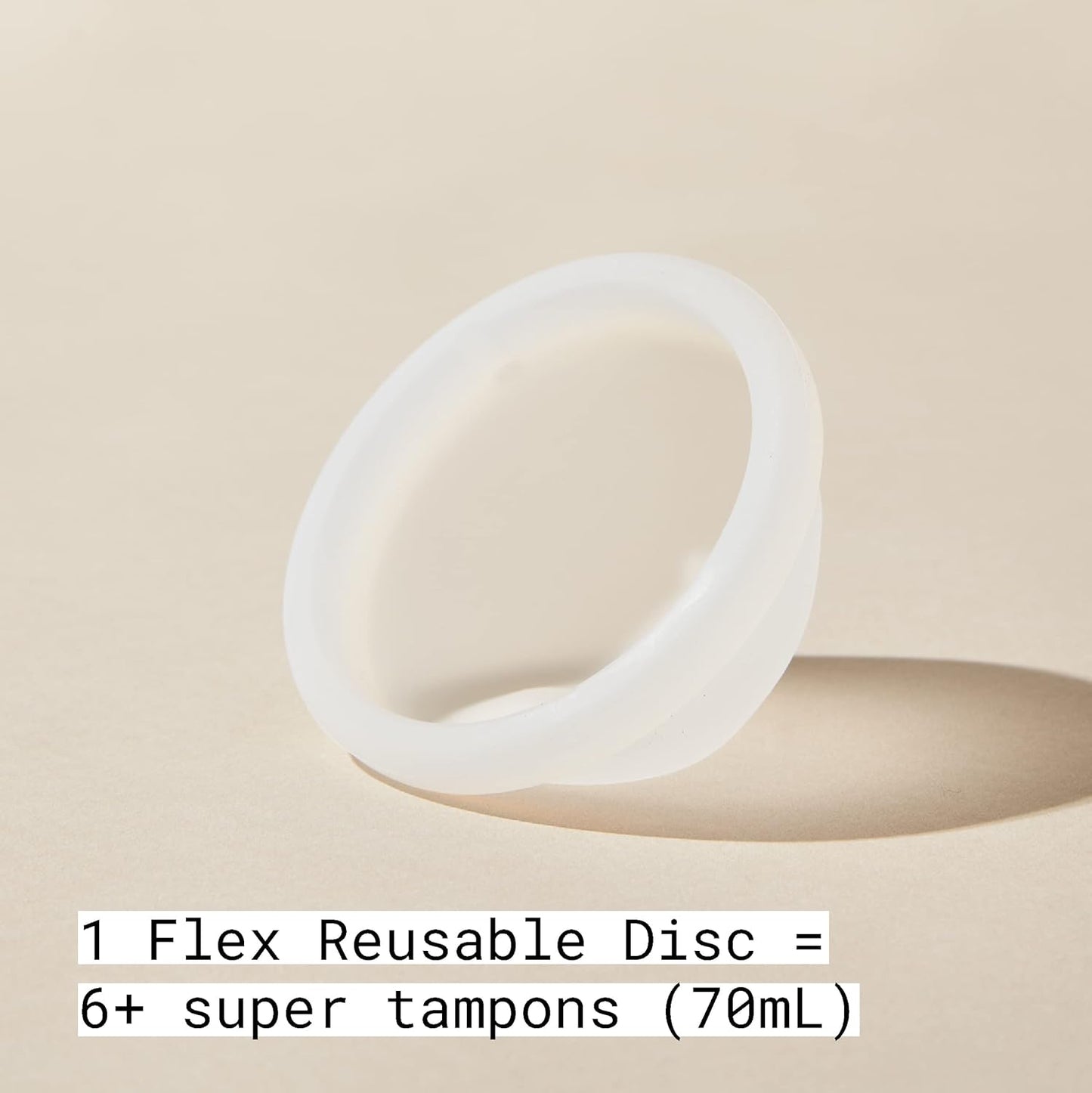 Flex Reusable Disc | Reusable Menstrual Disc | Tampon, Pad, and Cup Alternative | Capacity of 6 Super Tampons | Lasts for Years | Includes Carrying Pouch & 2 Free Disposable Discs