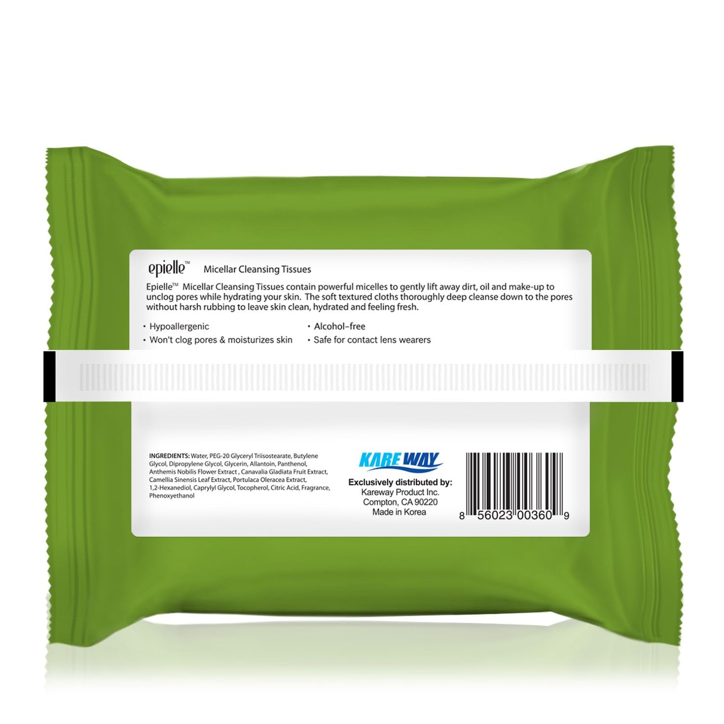 Epielle Micellar Makeup Remover Wipes, Gentle & Hydrating Daily Facial Cleanser Towelettes, Remove Dirt, Oil, Waterproof Mascara, Hypoallergenic & Alcohol-Free, 30 Count (Pack of 4)