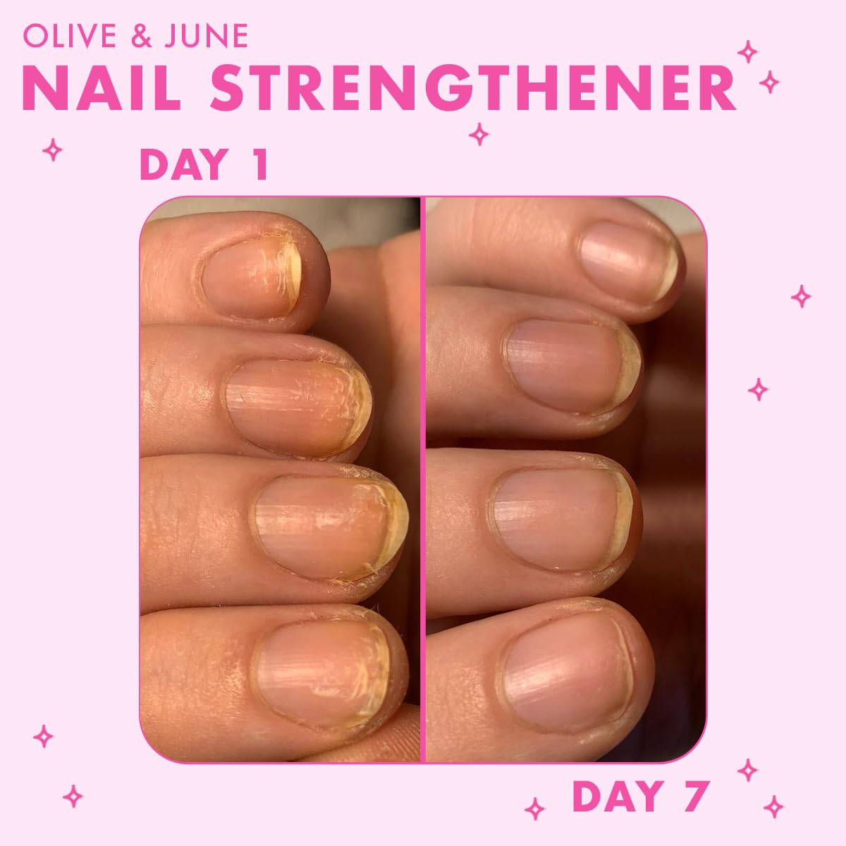 Olive & June Nail Strengthener | Heals & Conditions Weak, Brittle Nails | Up to 77% Increase in Strength | Prevents Peeling & Ridges | Celery Seed + Flora Complex | Vegan, Cruelty-Free Nail Treatment