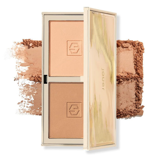 Jouer Sunswept Bronzer Duo 2 Complementary Shades Velvety Formula Matte & Shimmer Shades Vitamin E Talc, Paraben, Gluten & Cruelty Free