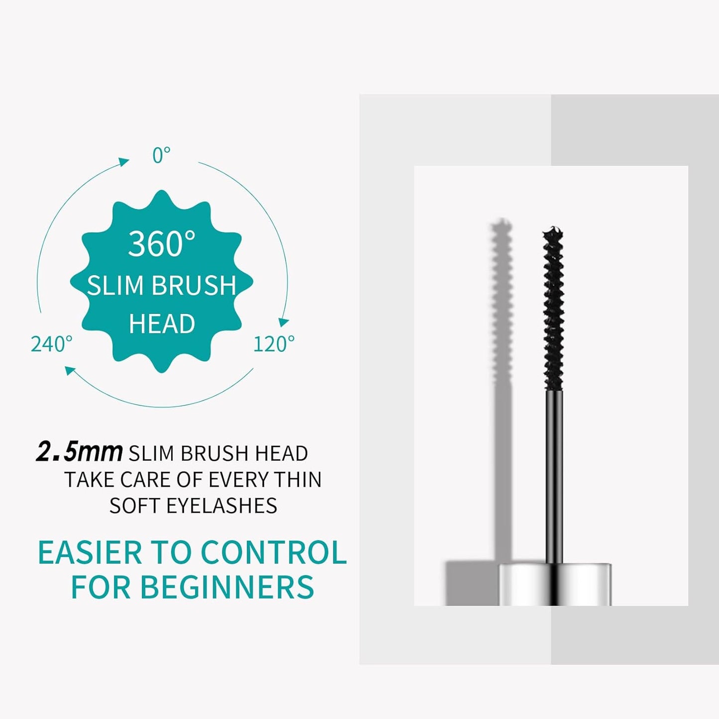 Waterproof Mascara for Eyes White Black Brown Purple Long-lasting colored Mascara Eye Makeup Fast-Dry (Red Coral, 0.17 Fl Oz)