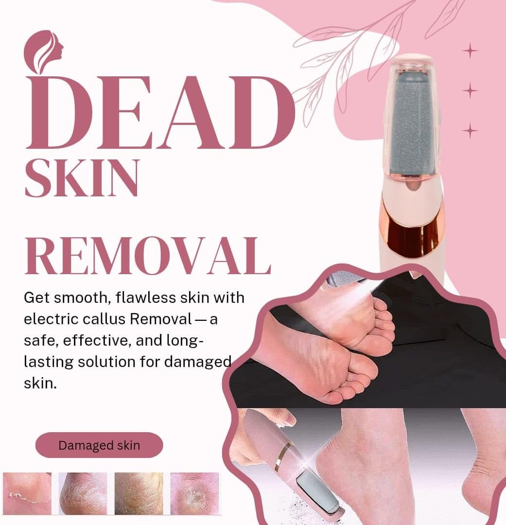 Electric Foot Callus Remover – Strongest Callus Remover for Feet, Rechargeable Pedicure Tool for Dry Heel Skin Remover, Home Spa Use - New Version (Amazon Exclusive)