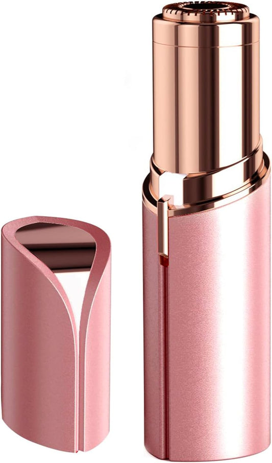 Facial Hair Removal for Women Painless Hair Remover, Waterproof Shaver Razor Hair Remover with LED Light for Face Bikini Peach Fuzz Upper Mustache Lip Chin (Rose Gold)