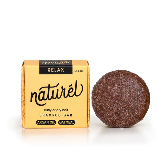 Naturel Relax Moisturizing Shampoo Bar for Curly or Dry Hair, Shampoo Bar for Frizzy Hair, Vegan, Zero Waste, Cruelty Free, Made in USA