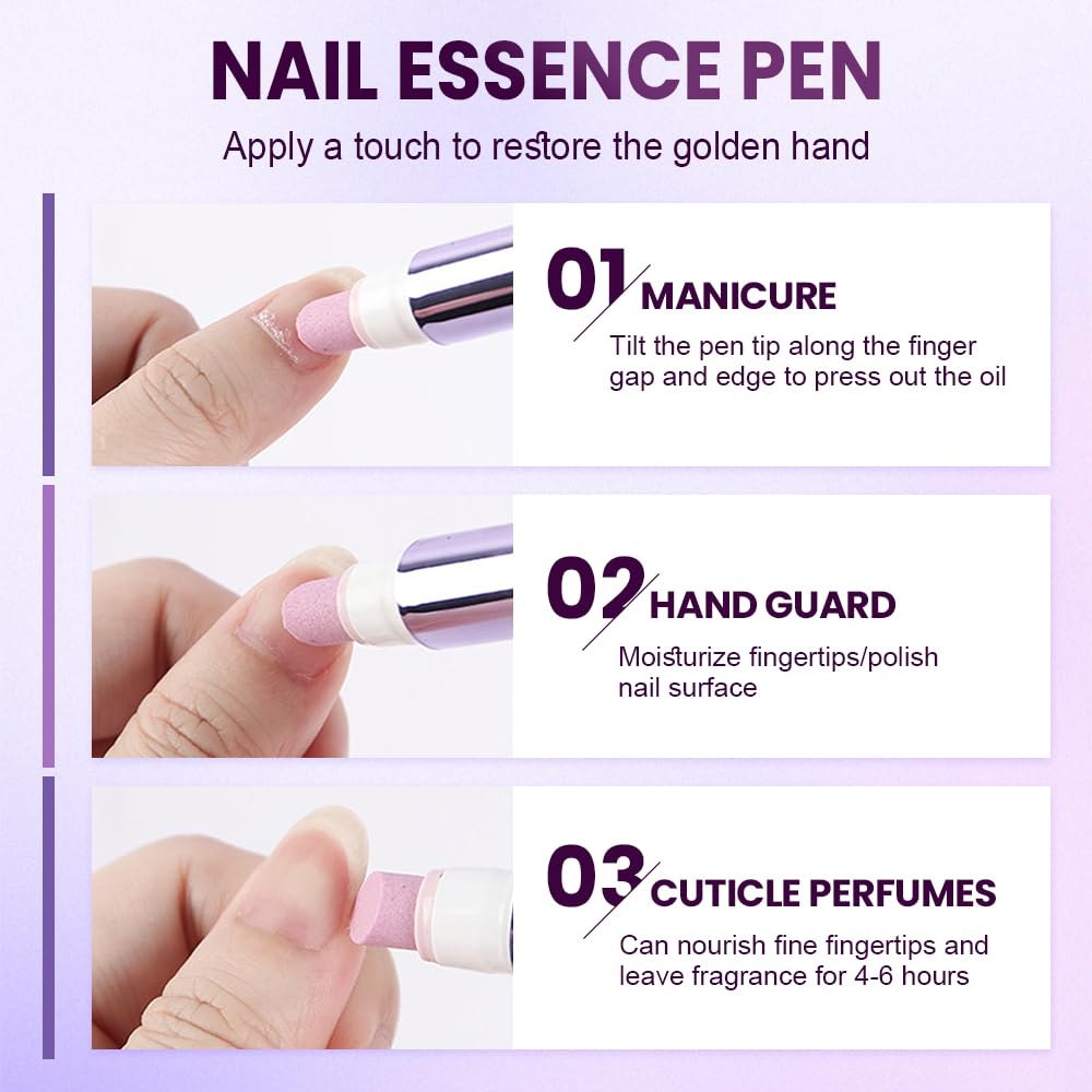 2-in-1 Cuticle Oil Pen & Pusher with Ceramic Tip – Sassy Tip Cuticle Pusher Pen for Hangnails & Dry Nails, Nourishing Nail Oil Pen for Cuticle Care & Treatment (1)