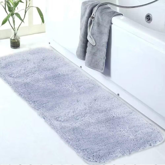 Walensee Large Bathroom Rug (24 x 72, Growing Blue) Extra Soft and Absorbent Shaggy Bath Mat Machine Washable Microfiber Non Slip Luxury Floor Mat
