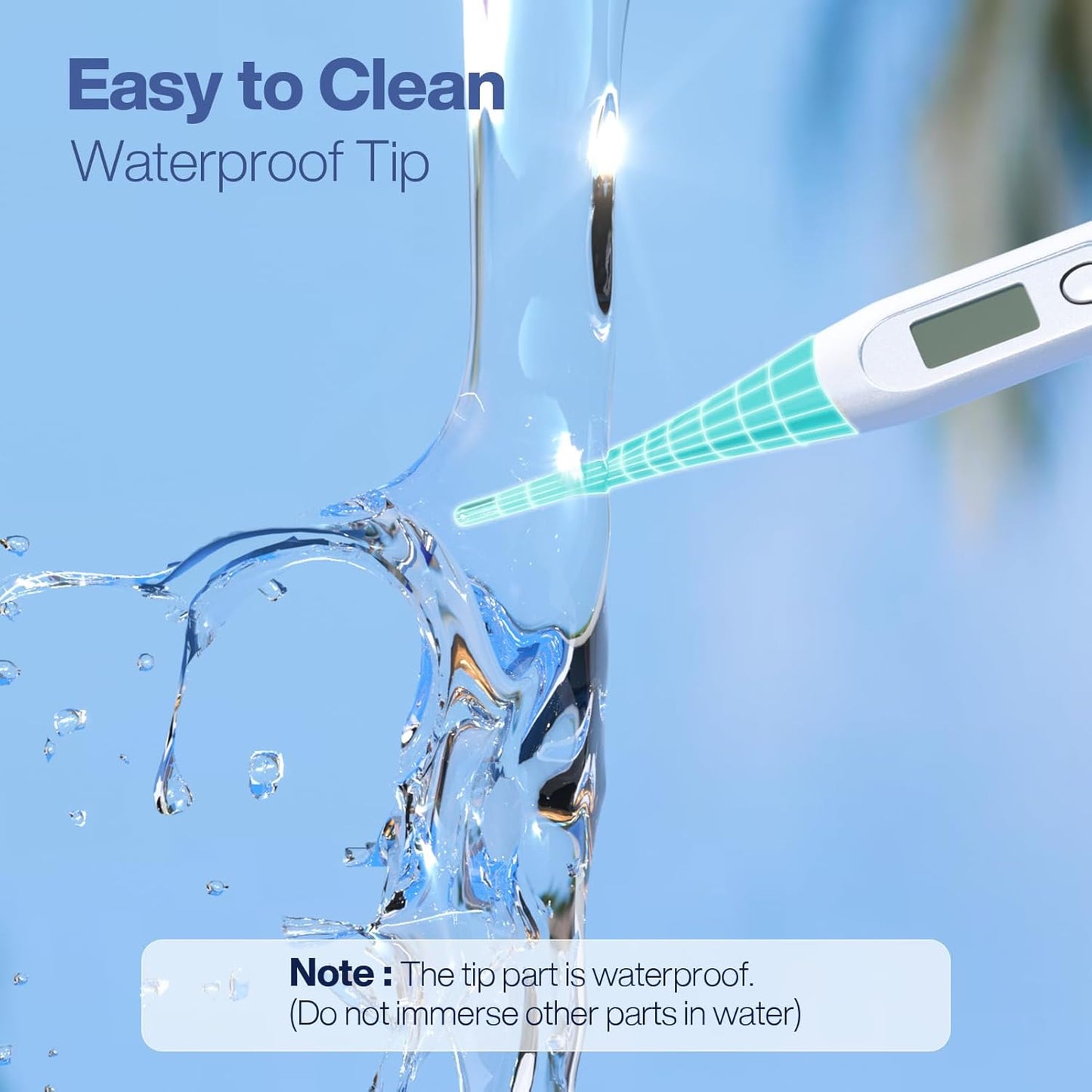 Boncare 10 Seconds Oral Thermometer for Adults and Kids - Accurate & Safe Rectal Thermometer for Baby with Fever Alarm, Digital Thermometer (Blue Green)