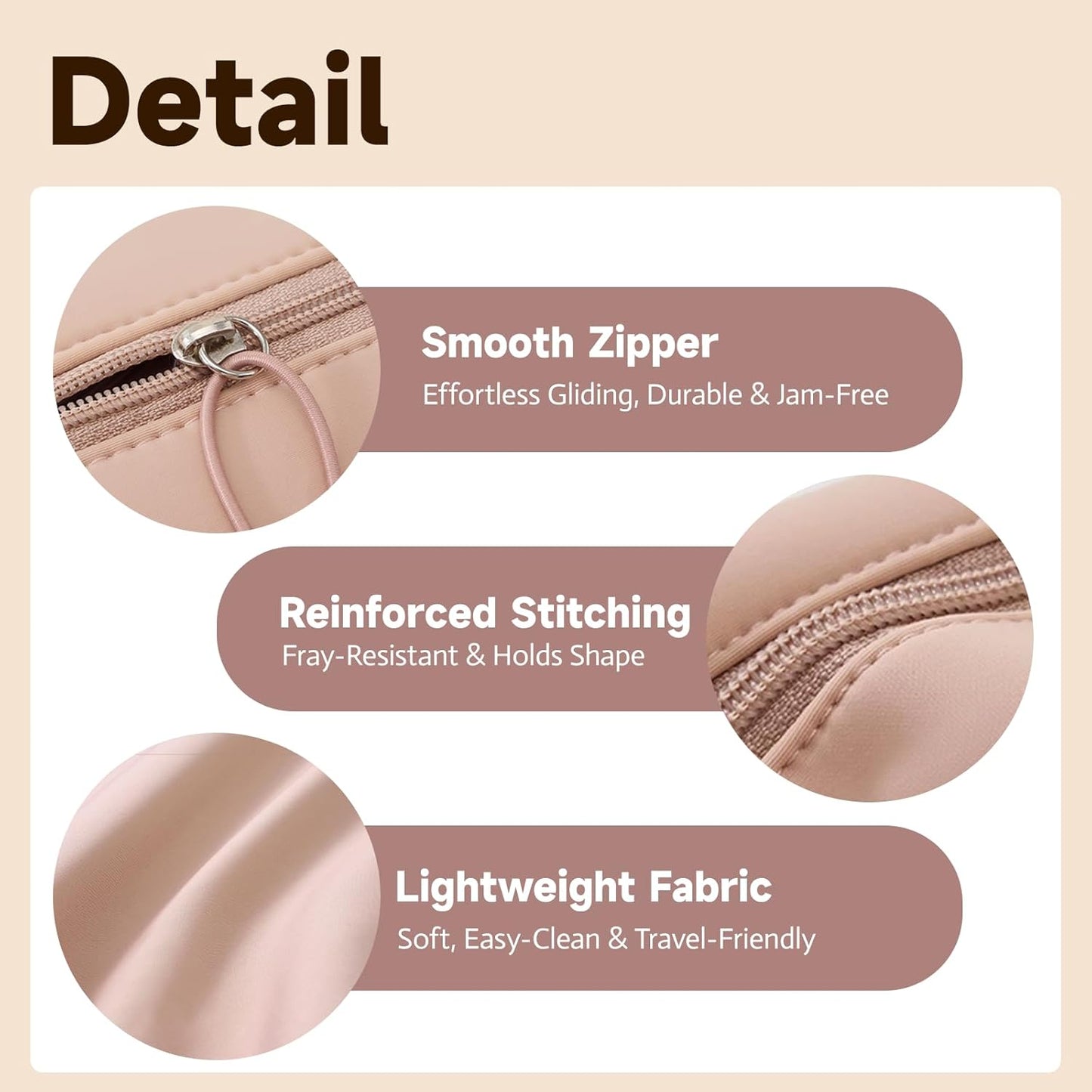 YDR Period Bag for Women, Soft Cotton Sanitary Napkin Storage Bag, Cute Cosmetic Pouch for Travel with Zipper