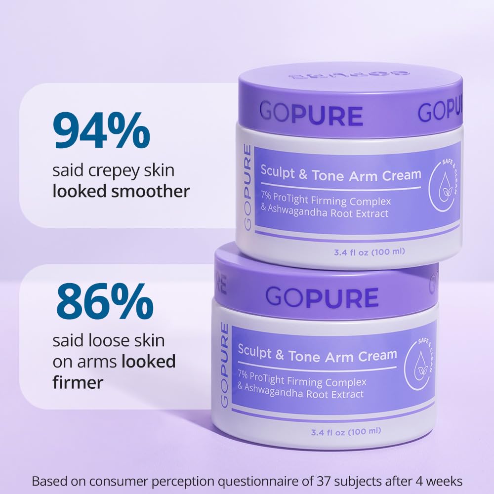 goPure Sculpting Duo - Tighten & Lift Neck Cream, Sculpt & Tone Arm Cream, 2 Piece Set