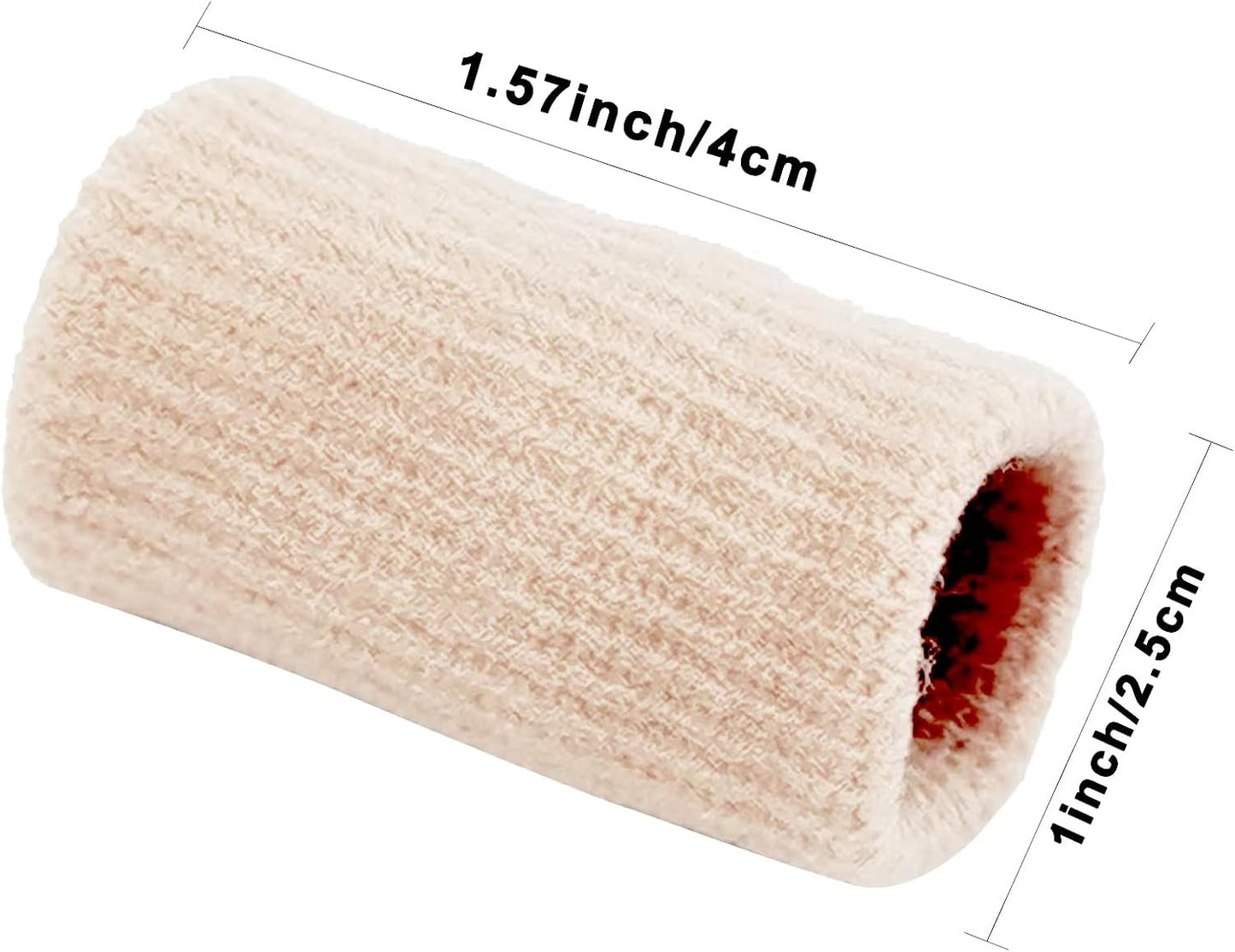 Finger Sleeves , Thumb Splint Brace For Finger Support, Breathable Elastic Finger tape, Compression pression Protector For Reliving Pain, Triggger Finger, Compression Aid For Sports, 10PCS (Beige)