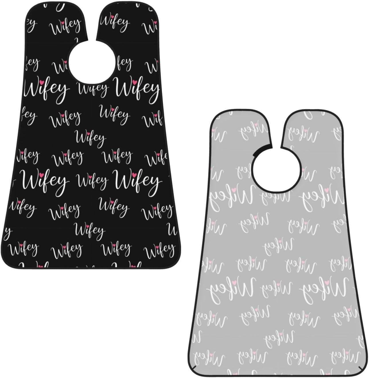 Professional Beard Bib, Non-Stick Hair Catcher Apron Waterproof, Shaving Grooming Essential for Men Dad, Love Heart Bride Wifey Shave Bib