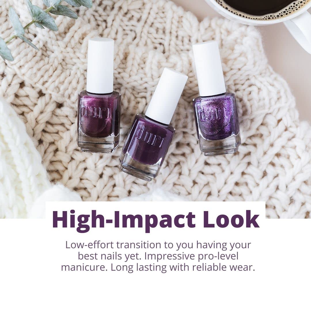 duri Nail Polish, 798 Love Stories, Pastel Purple, Full Coverage, Glossy Finish, Fast Drying, Easy to Apply, 0.45 Fl Oz