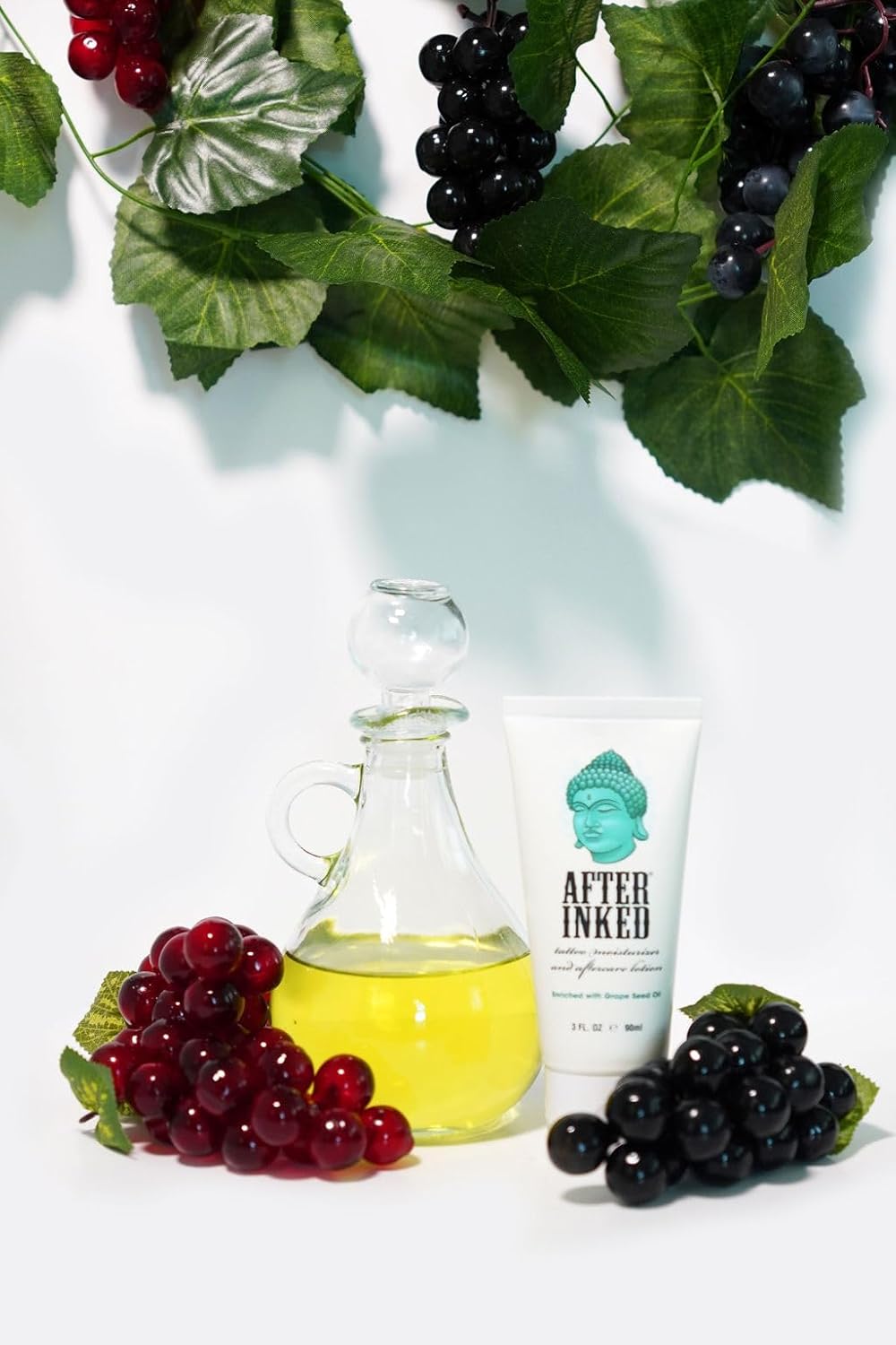 After Inked Tattoo Aftercare Lotion – Moisturizing Balm for Inked Skin, As Seen on INK MASTER – Hydrating Cream with Grape Seed Oil, Skin Nourishment & Daily Maintenance – 3 Fluid oz Tube (1-Pack)