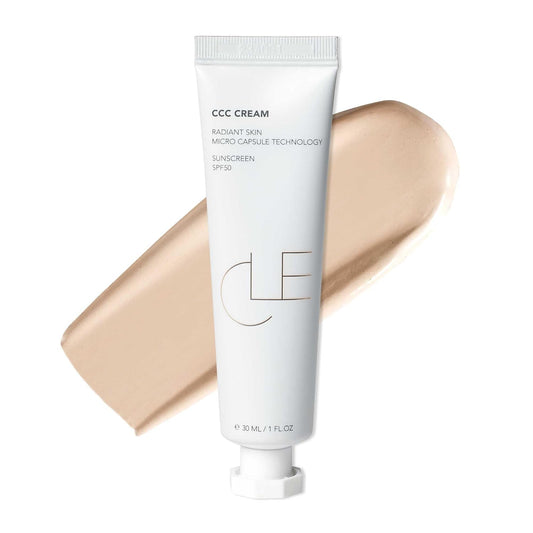 CLE Cosmetics CCC Cream (Neutral Fair 101 / SPF 50) - Color Correcting With Sunscreen - Lightweight, Hydrating Foundation - BB & CC Hybrid - Light to Medium Coverage - 1 fl oz